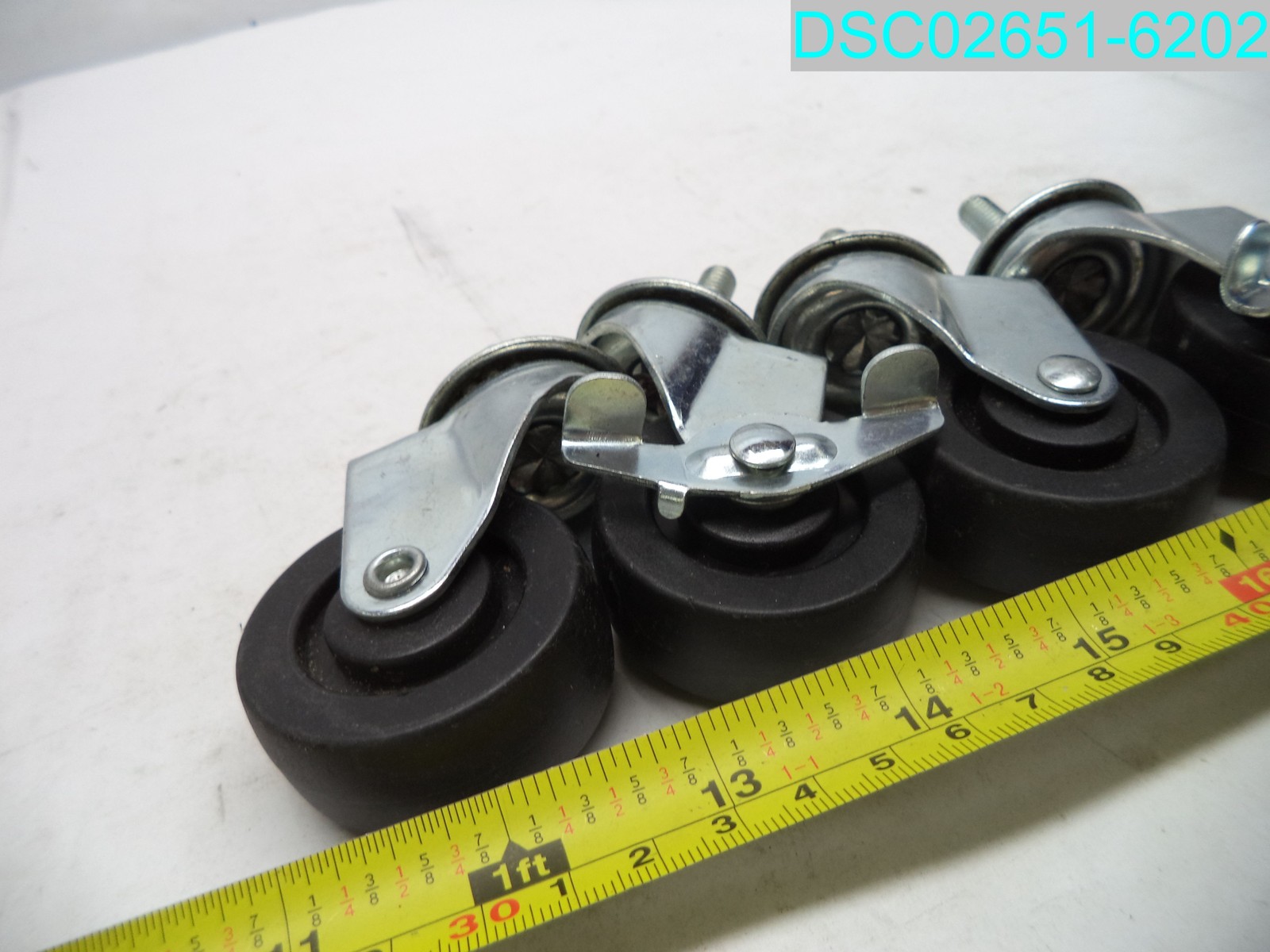QTY=4: 2-3/4" 2 Locking Heavy Duty Casters Threaded Stem Mount