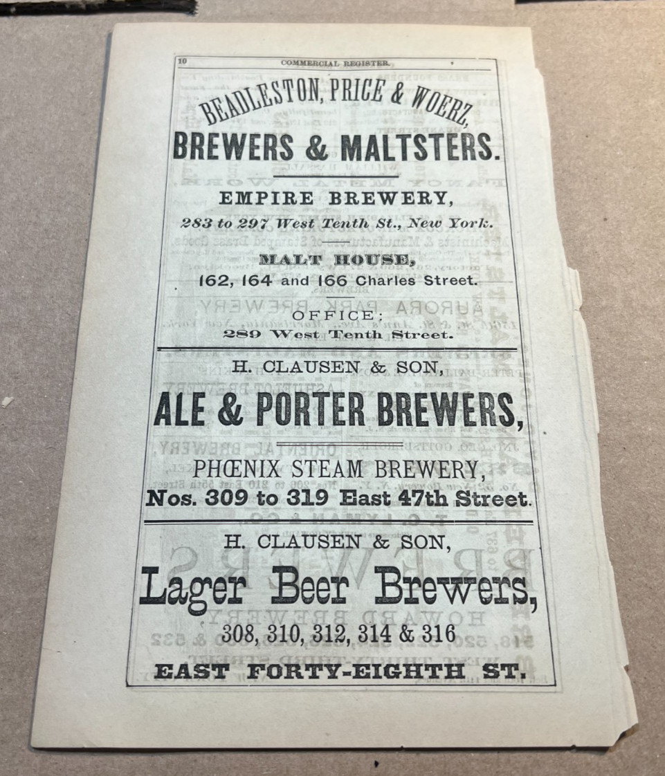 Howard Oriental Empire Phoenix Steam H. Clausen Ashuelot Aurora Park Brewery
