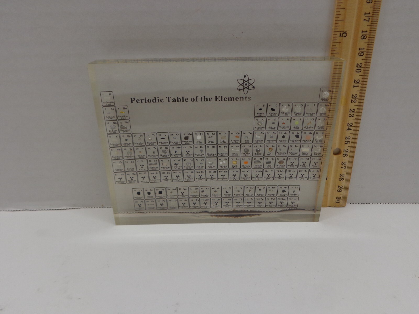 Periodic Table Of The Elements, Acrylic, 6"x4"x2" with samples, NIB