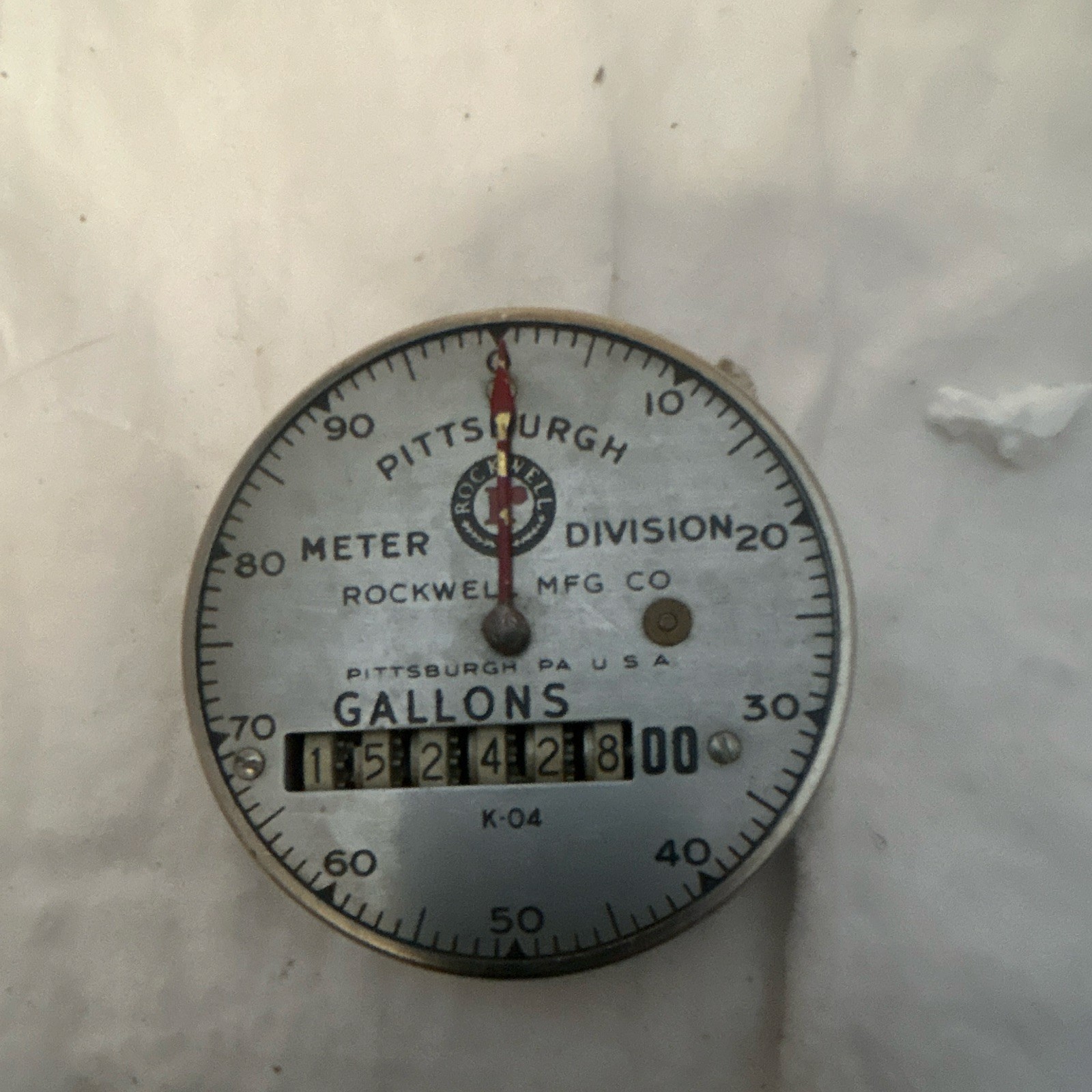 Vintage Rockwell water meter from Pittsburgh, Pennsylvania