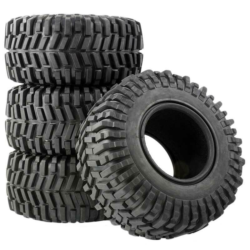 4PCS R/C 2.2 inch Crawler Tires w/Sponge 58*125mm For Axial Rock Climbing Truck