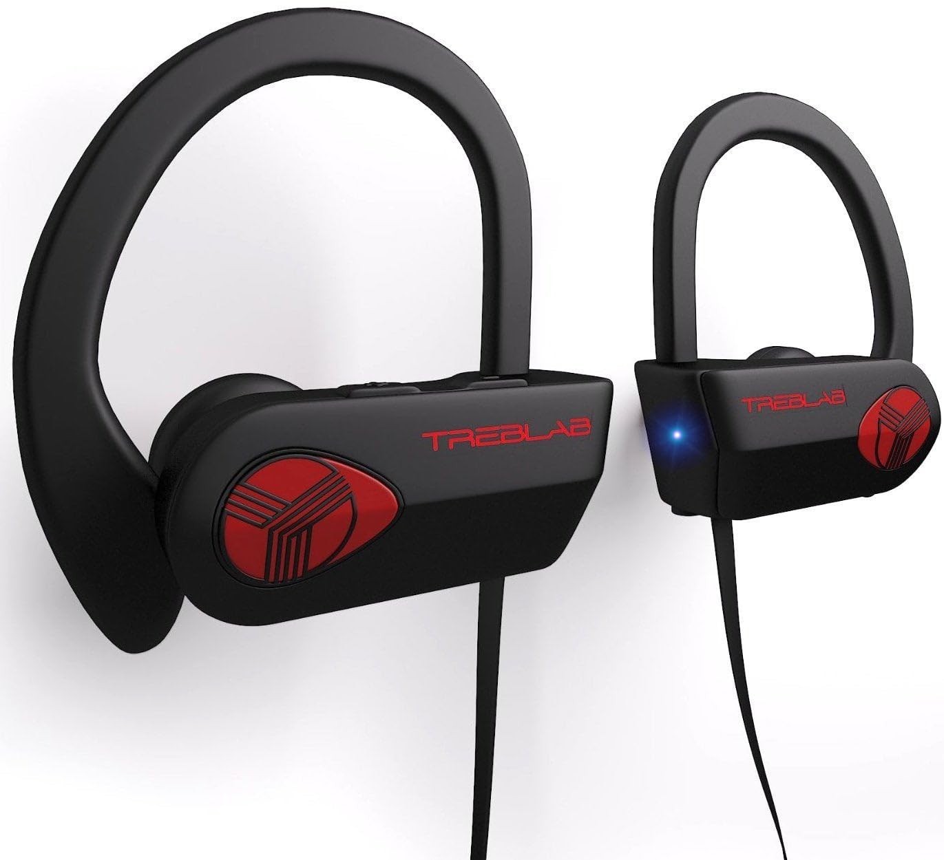 TREBLAB XR500 Wireless Sport Earbuds with Mic, IPX7 Waterproof, Secure-Fit