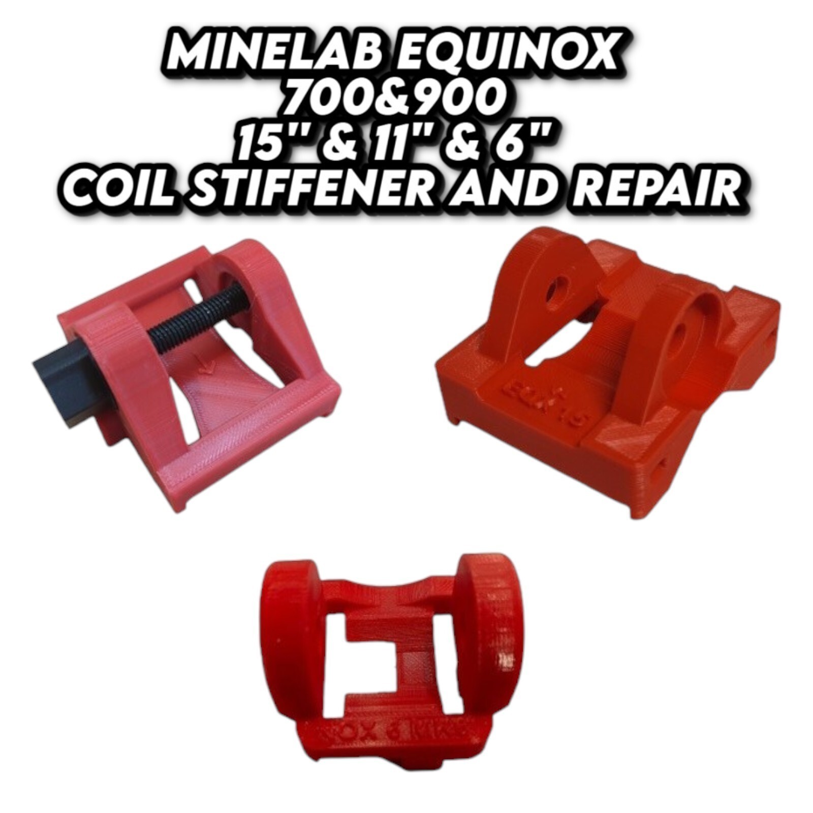 Minelab Equinox 700&900 "V6" 15'' & 11" & 6" Coil stiffener and Repair