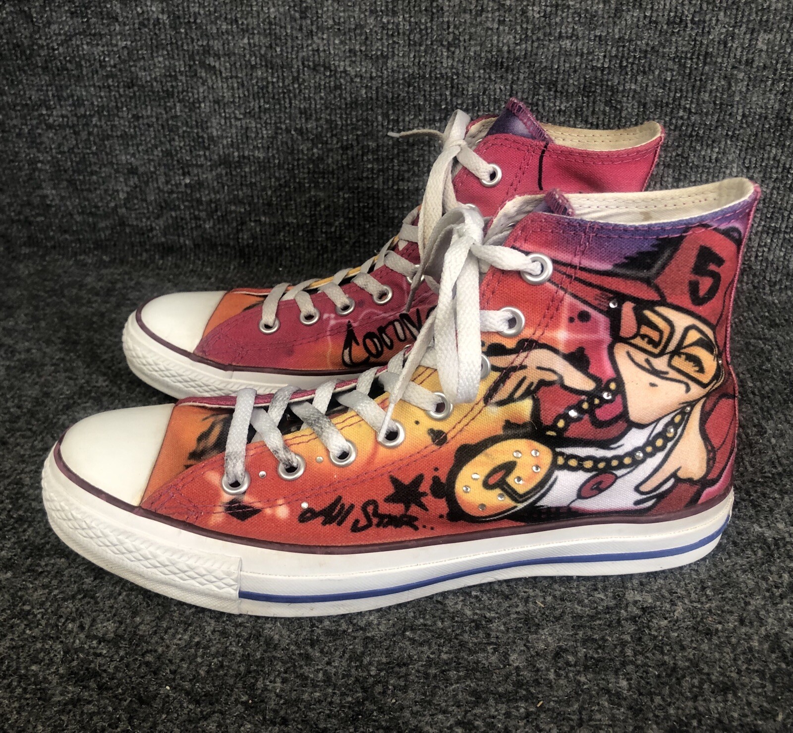Converse All Star Chuck Big Doves Graffiti Artist Charlie Doves M8 W10 Near Mint