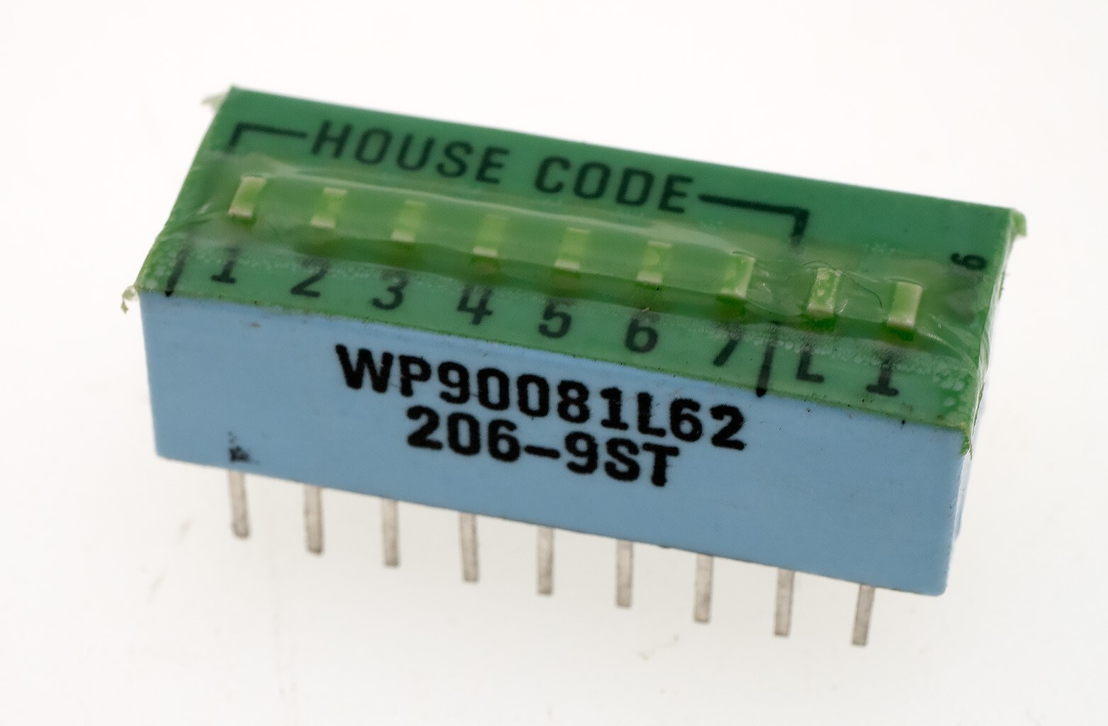 CTS 206-9ST 9 Position 18 Pin SPST Through-Hole DIP Switch, Lot of 5