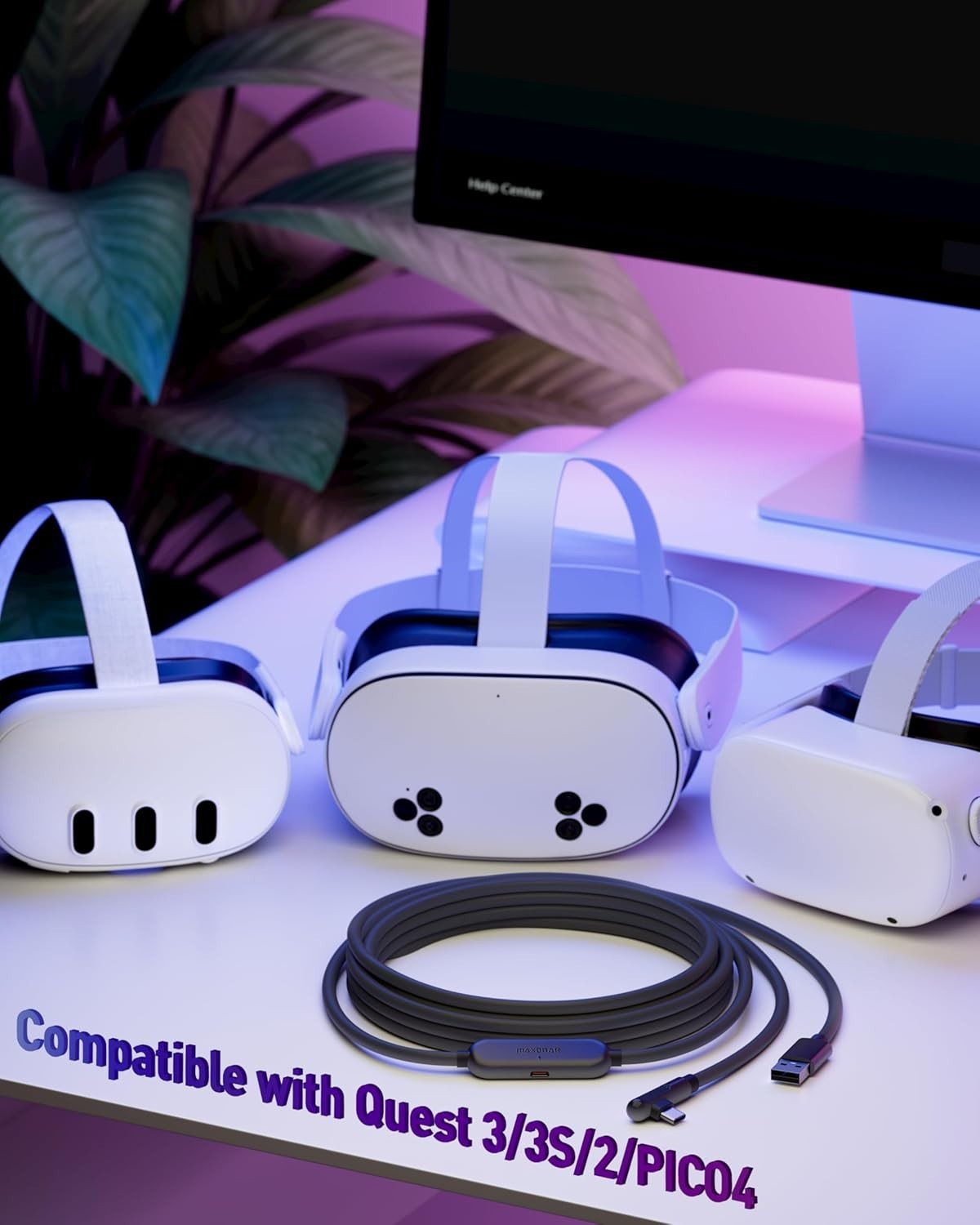 VR Charging Link Cable 16FT – Charge While Playing PC VR, USB 3.0 Stable Data...