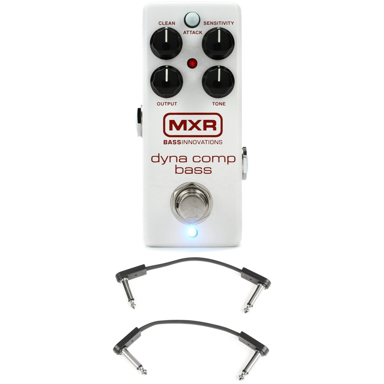 MXR M282 Dyna Comp Bass Compressor Pedal with EBS Patch Cables