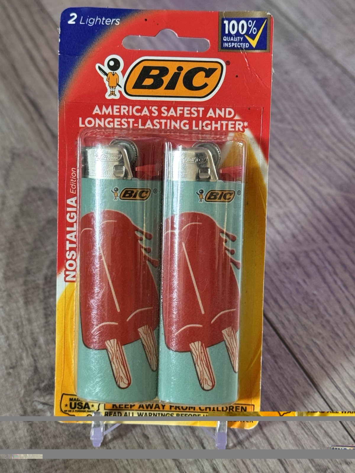 NEW BIC SPECIAL EDITION NOSTALGIA SERIES MATCHING LIGHTER POPSICLE