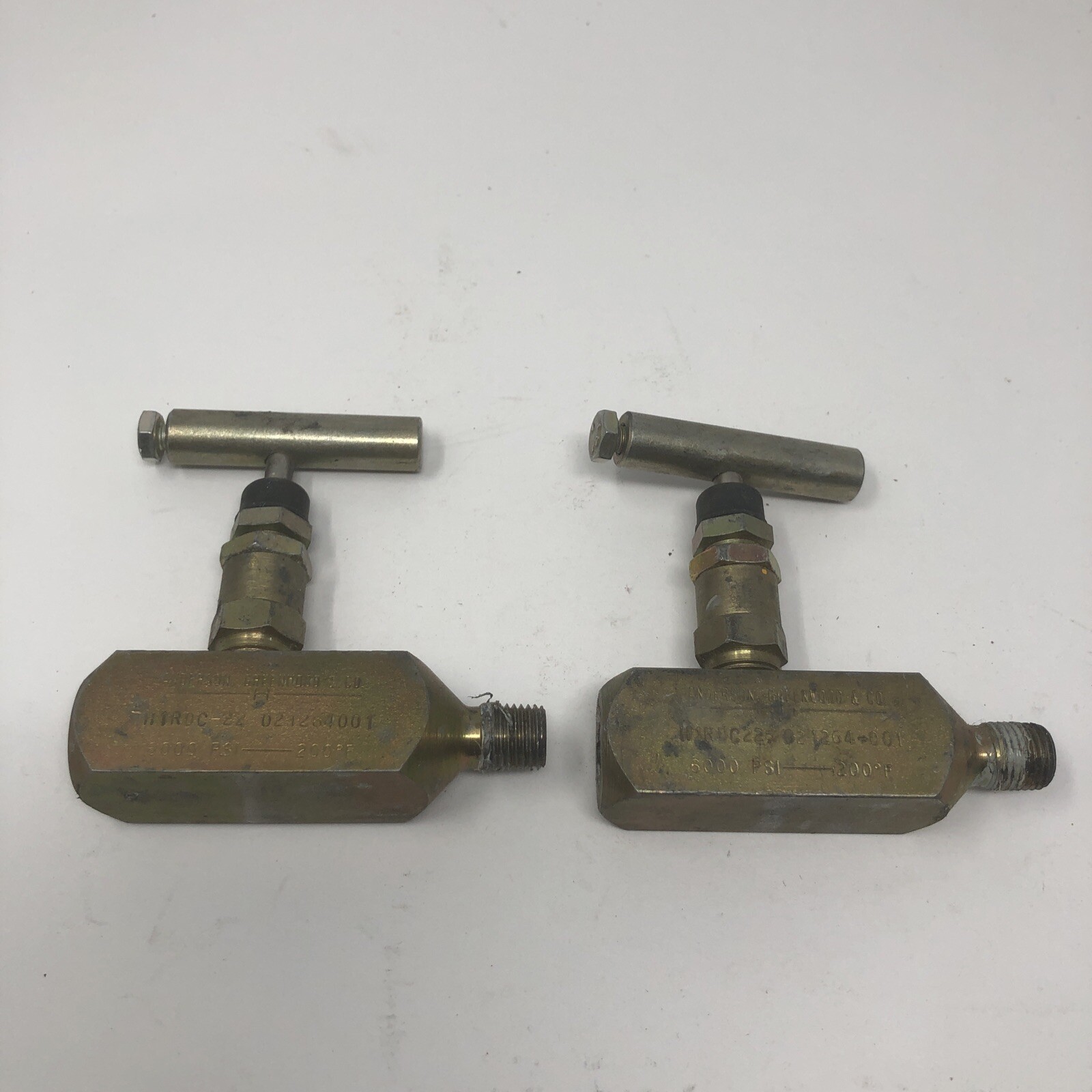 Lot of 2 Anderson Greenwood H1RDC-22 1/4" Needle Valve 021264001 6000psi 200°F