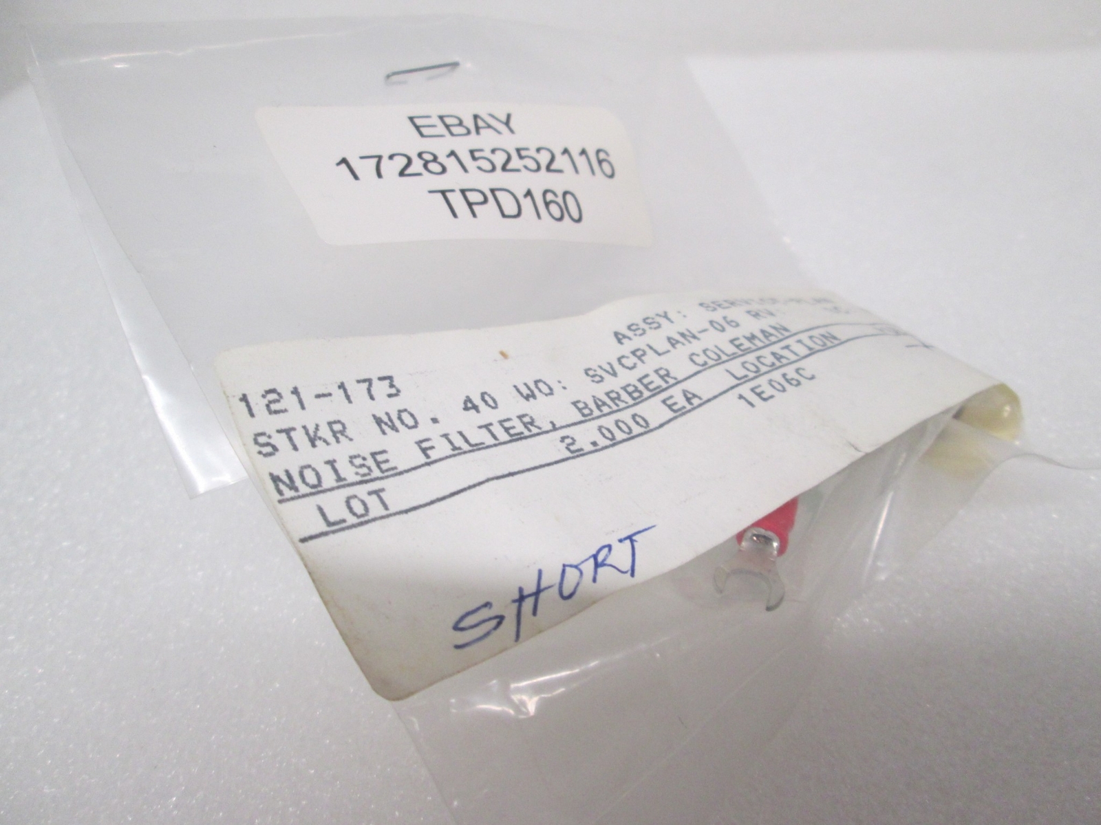 Barber Colman, Noise Filter, 33-1350, 121-173, New