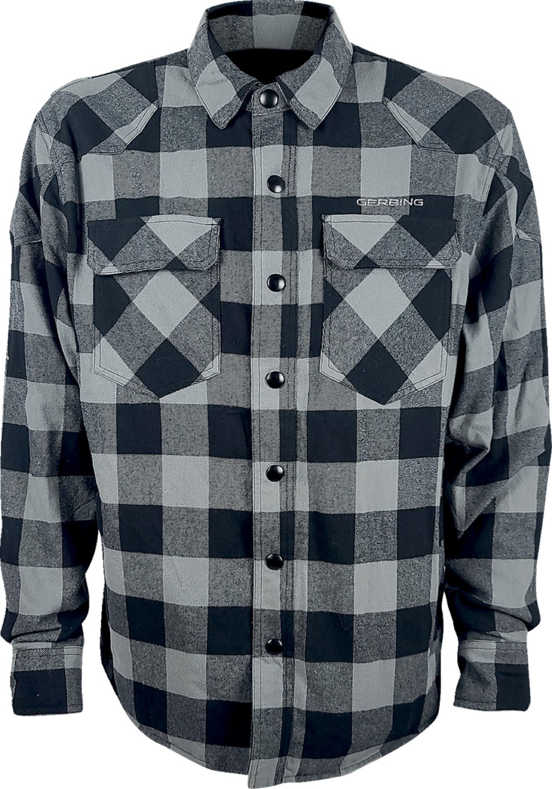 Gerbing 7V Battery Heated Mens Long Sleeve Flannel Shirt Gray/Black