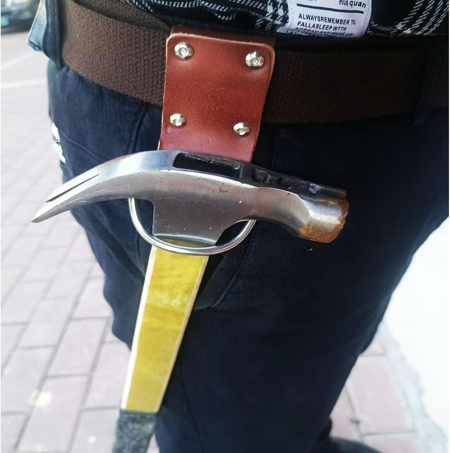 Leather Drill Holder Belt Tool Hook Holster Loop Tool Belt Tool Holder Heavy Dut