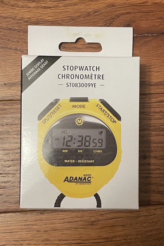 2 Pack - Marathon Adanac 4000 Digital Yellow Stopwatch Timer