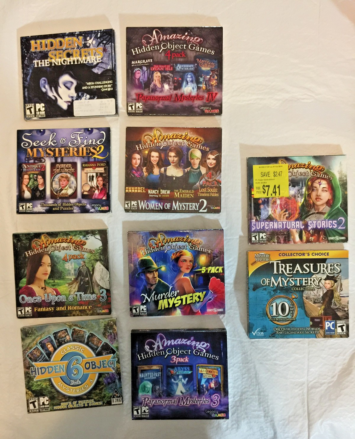 Lot 10 OB Amazing Hidden Objects Classis Legacy Games Tai Synergy +