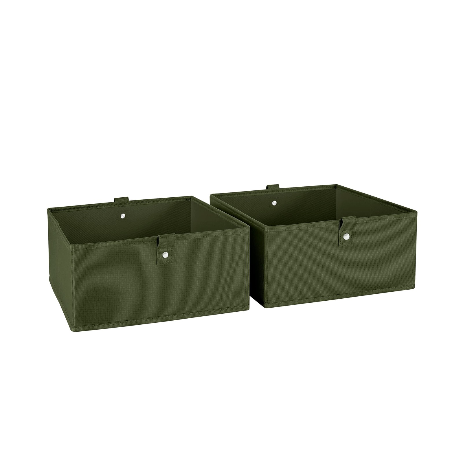 Kids 2pc Folding Storage Bins Set - 10.5” Bin Organizer with Handles - Olive ...
