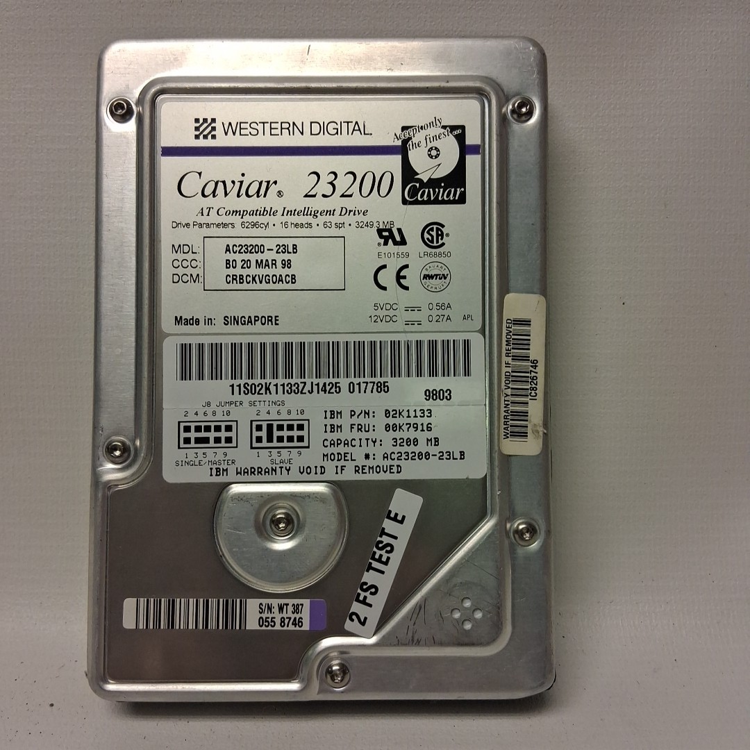 AC23200-23LB, 23200 western digital Cavier Hard Drive ................W11S3B8