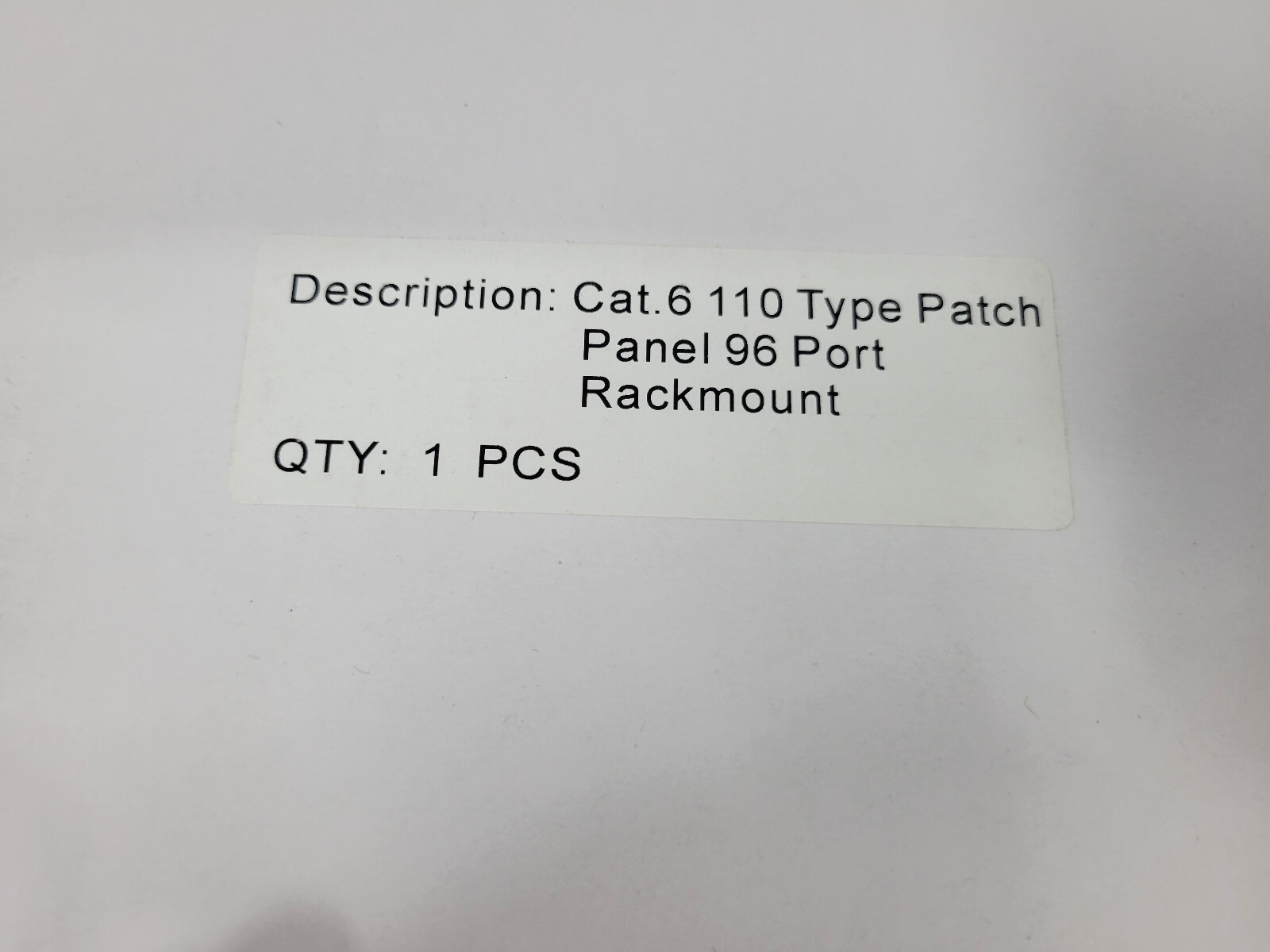 CAT6 110 Type Patch Panel 96 Port Rackmount black