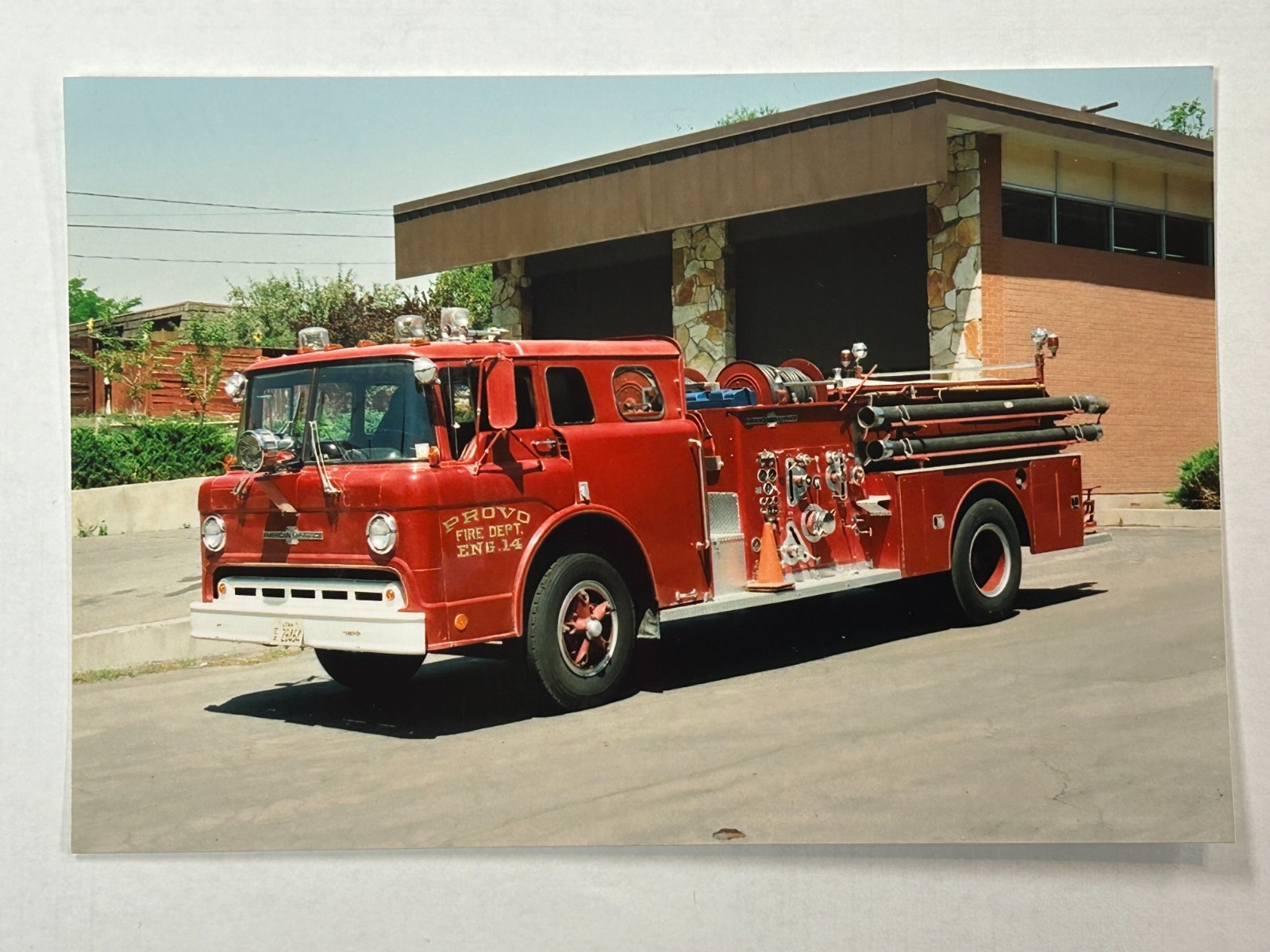 Provo UT 1966 Ford C American La France pumper Fire Apparatus Print A64