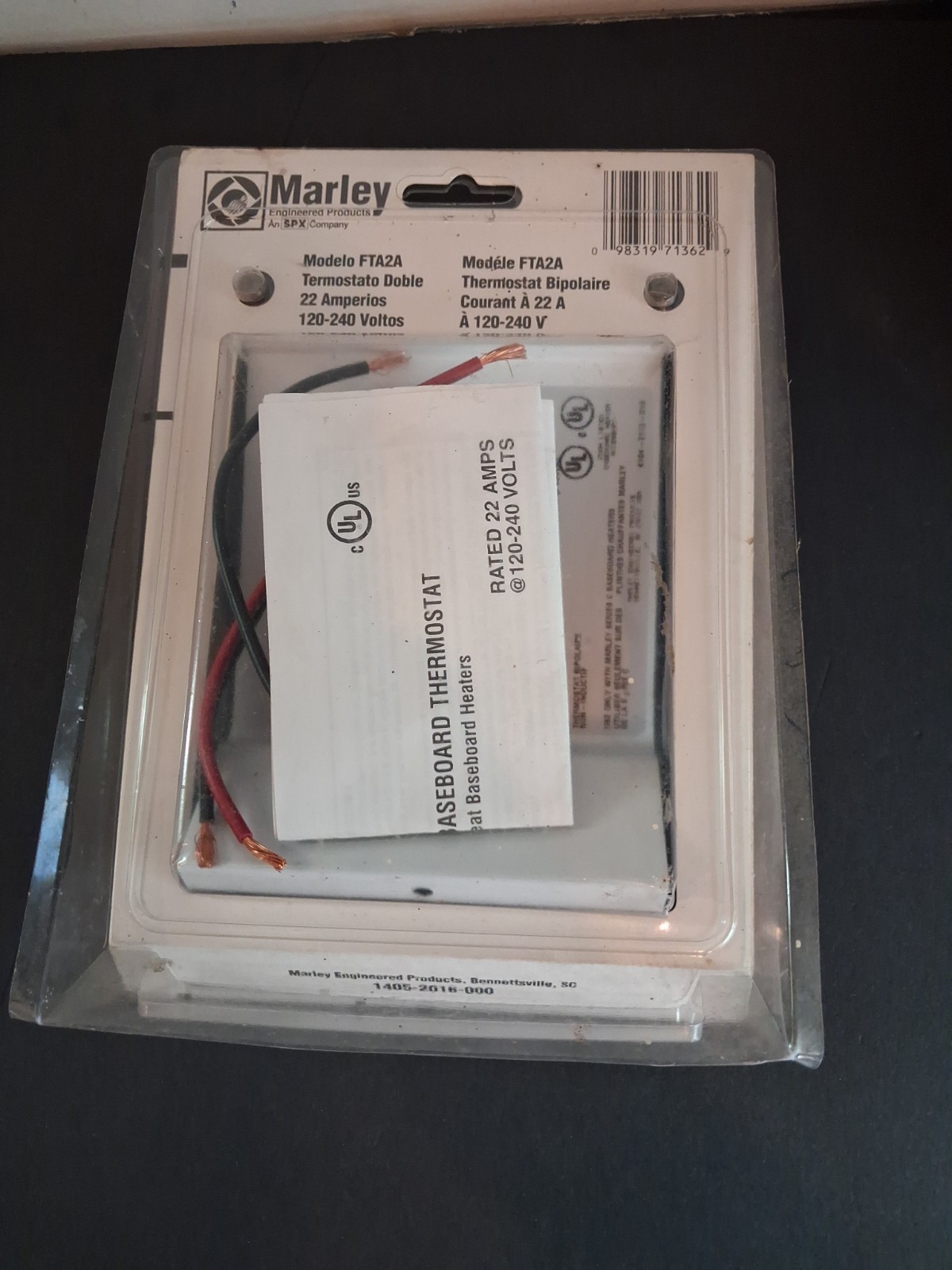 FAHRENHEAT DOUBLE POLE THERMOSTAT WITH OFF POSITION MODEL FTA2A