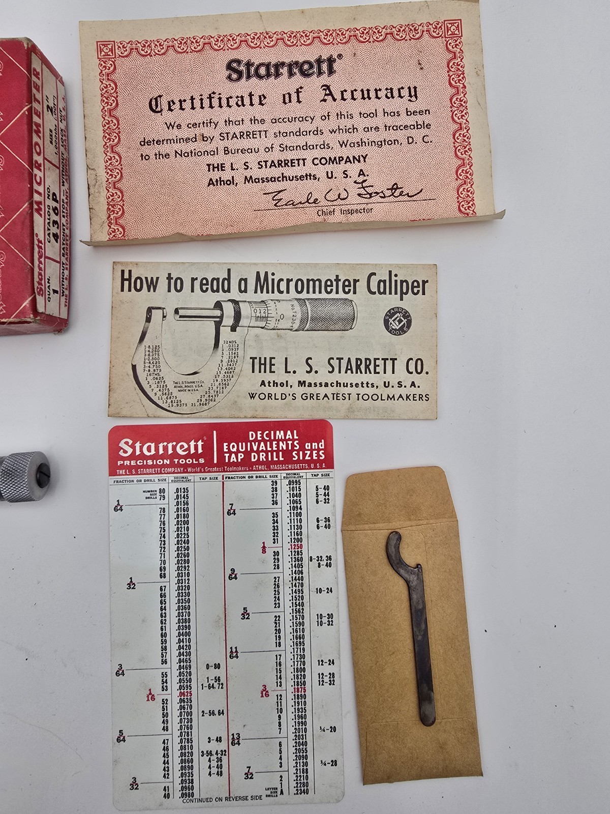 Starrett 436 Outside Micrometer 2" (.001") With Box