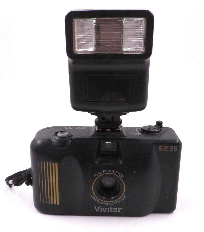 VTG Vivitar EZ35 35mm Point & Shoot Film Camera Comes With Flash