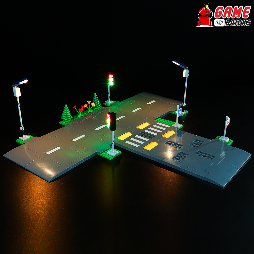 LED Light Kit for Road Plates - Compatible with LEGO® 60304 set