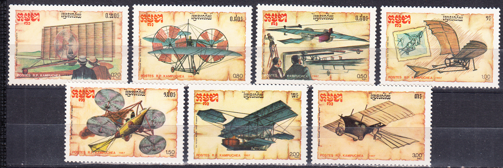 W CAMBODIA 0797-803 AVIATION EARLY AIRCRAFTS