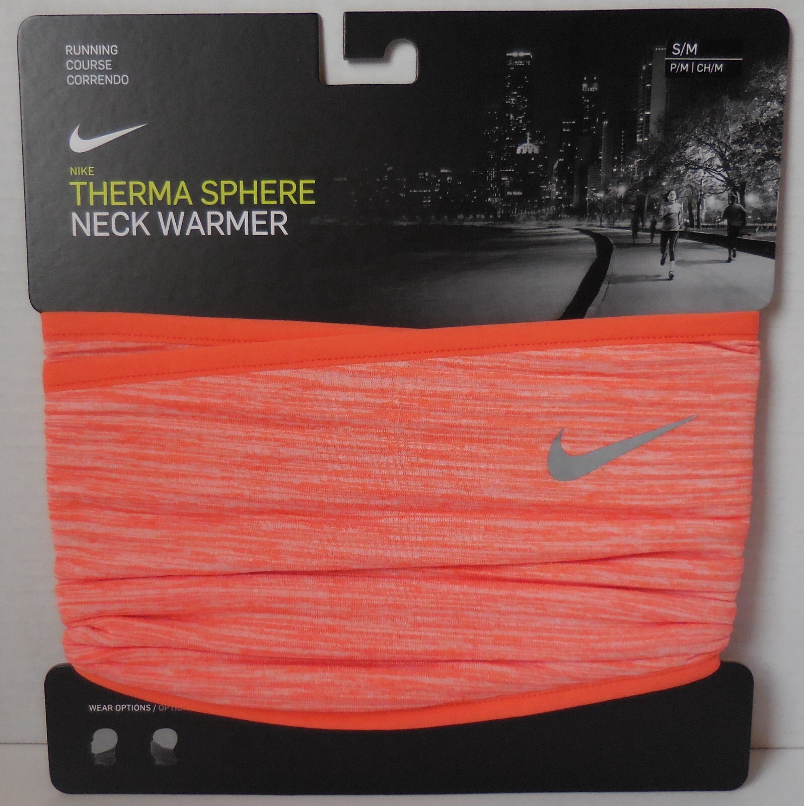 Nike Therma-Sphere Run Neck Warmer 3.0 Adult Unisex Total Orange/Silver S/M