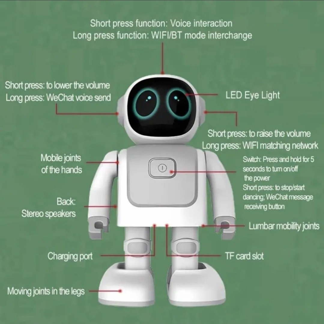 NEW Programming Robot Induction Touch Smart Dance Robot Speaker