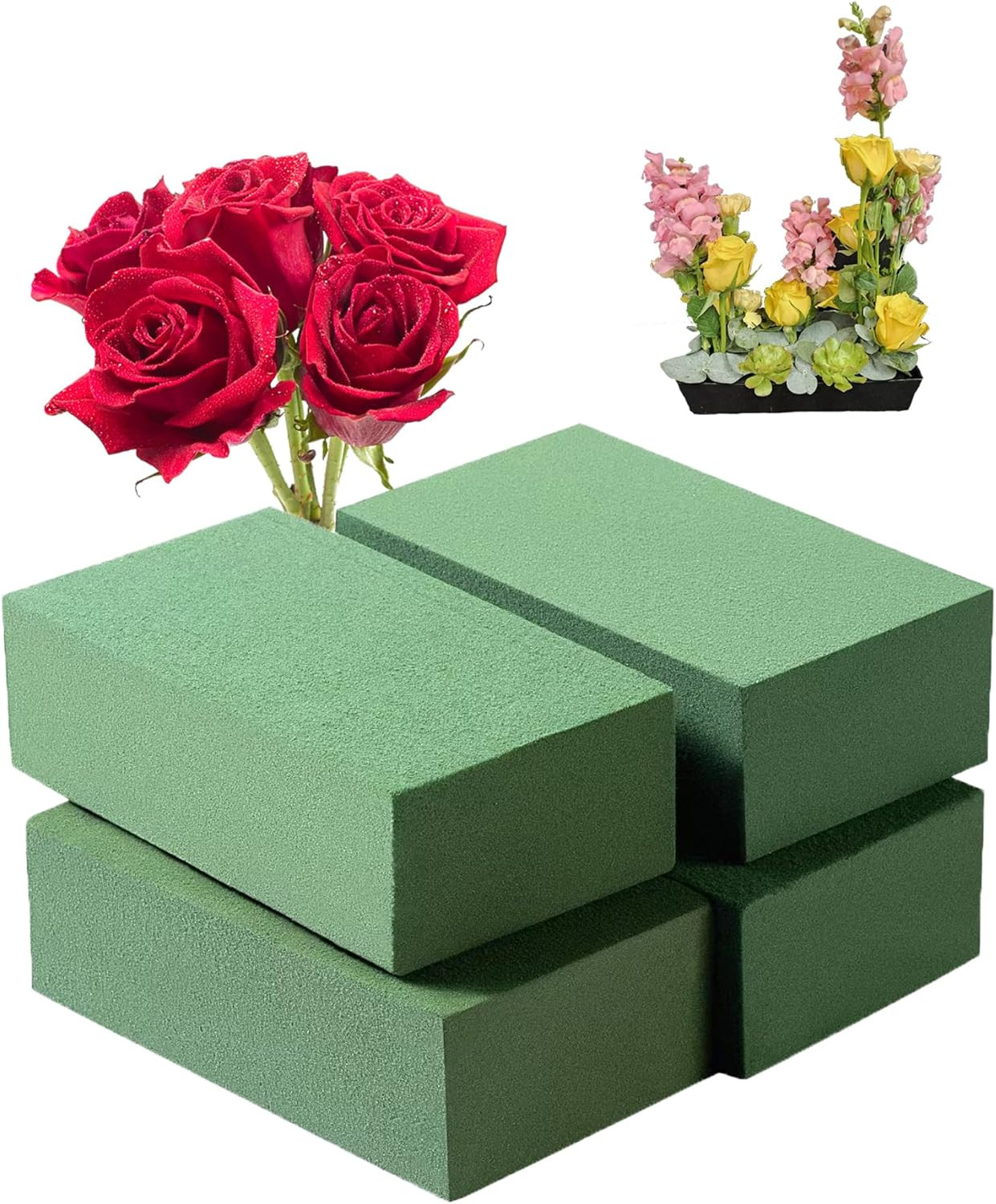 Floral Foam Blocks 5.5x3.1x1.7 Inch Dried and Wet Flower Foam for Floral Arrange