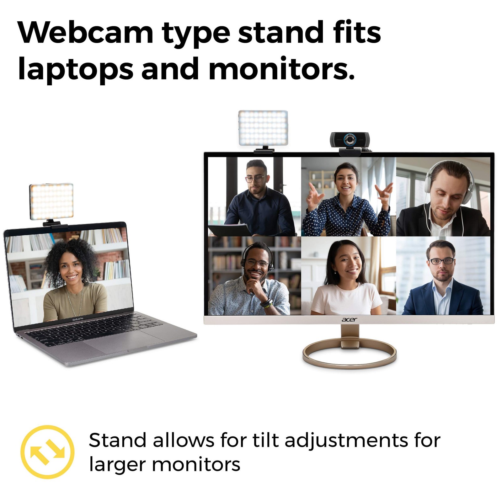 Video Conference Lighting Kit Camera Light For Zoom Meetings Streaming Video Fac