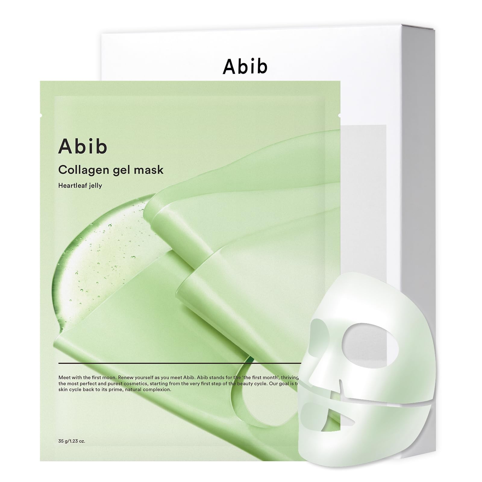 Abib Collagen Gel Mask Heartleaf Jelly 10 Sheets - Korean Vegan Collagen Soothin