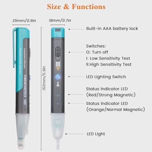 Ignition Coil Tester Tool - Spark Plug & Relay Tester Pen, LED Diagnostic for Ca