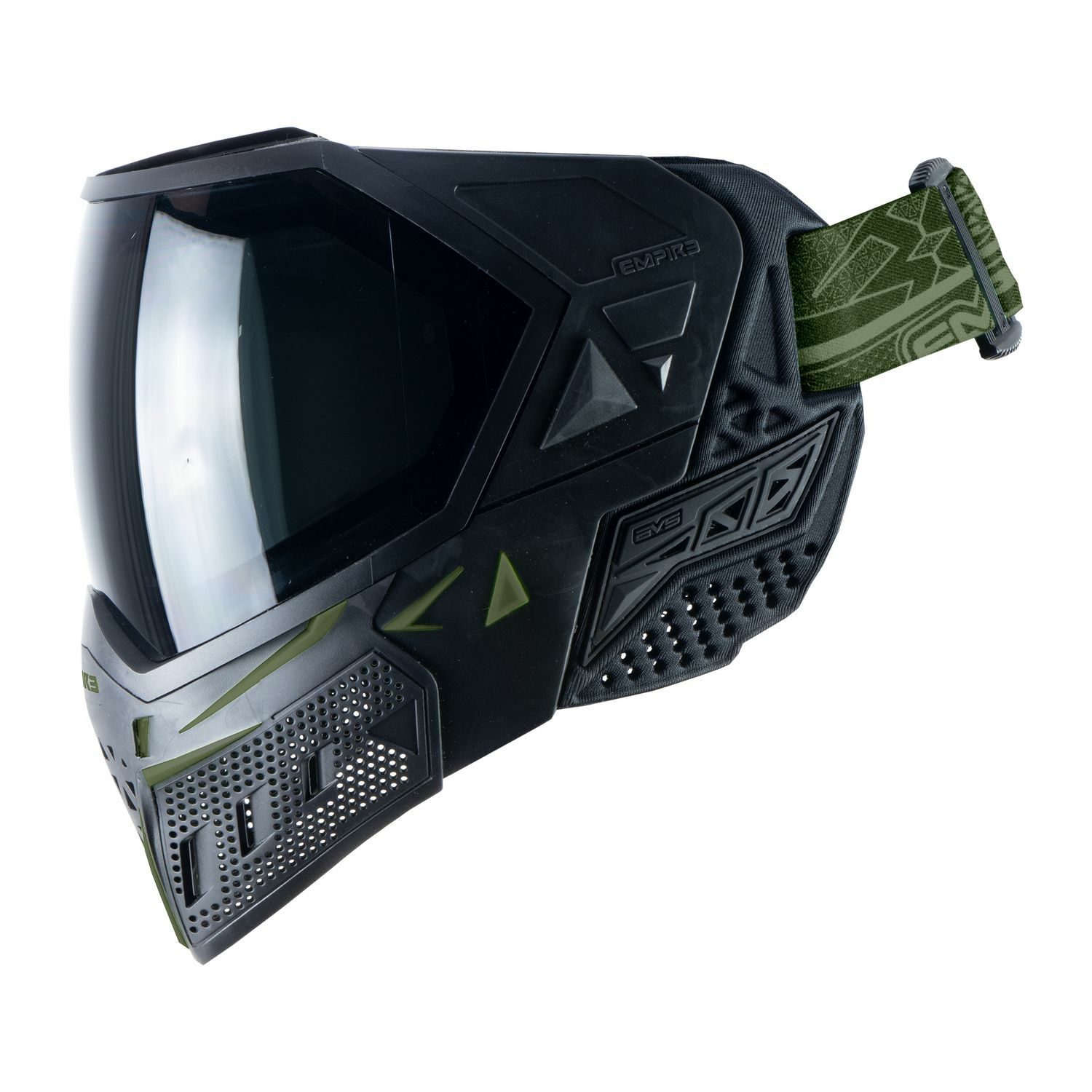 Empire EVS Mask - Black / Olive - W/ Thermal Clear & Ninja Lens - Paintball
