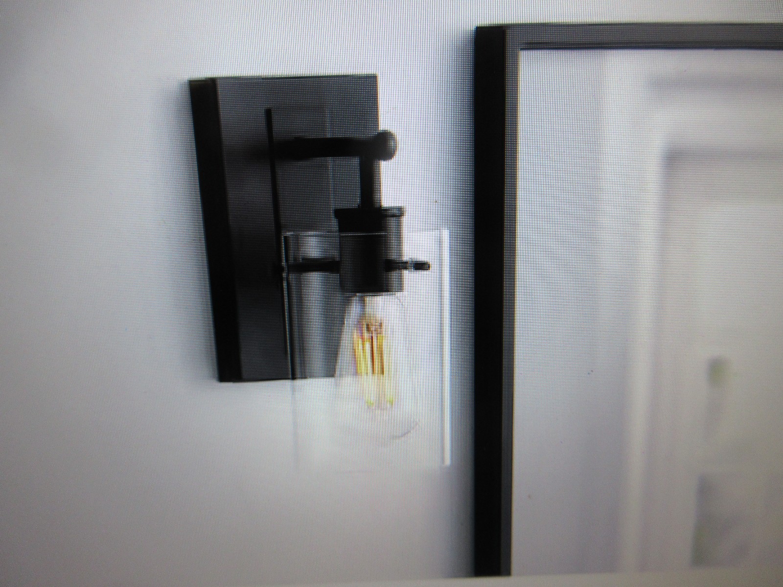 Hampton Bay Regan 4.5 in. 1-Light Matte Black Bathroom Vanity Light with Shades