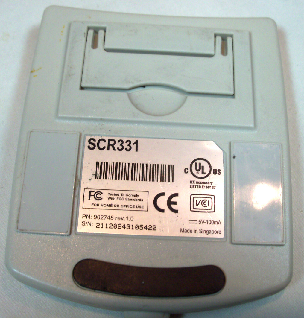Smart Card Reader USB SCR331 pn-902748 Rev 1