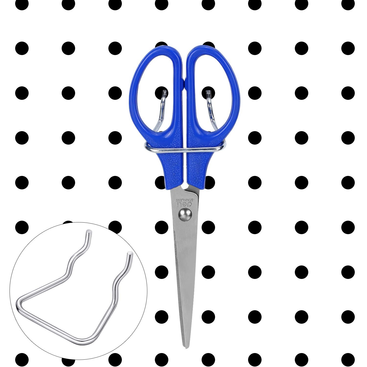 Stainless Steel Double Loop Pegboard Hooks Plier Holders Organizer Tool