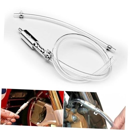 2 PCS Motorcycle Brake Bleeder Hose Kit, Vehicle Clutch Drained Bleeder Tool,