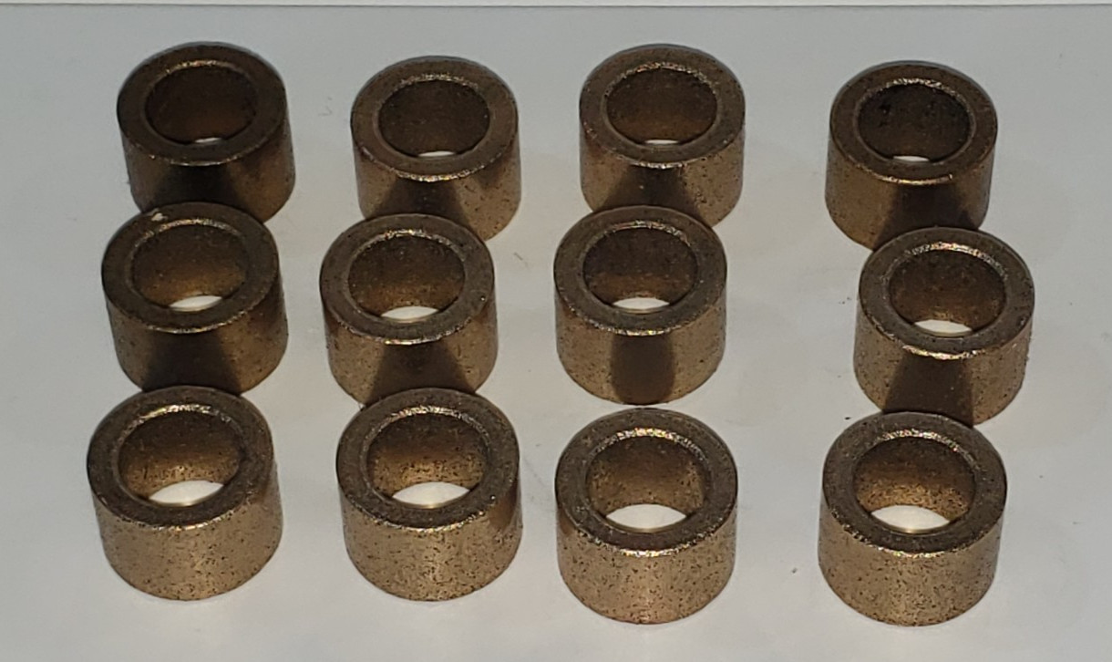 Unbranded 12mm ID x 18mm OD x 12mm Height Bronze Bushing [Lot of 12] NOS