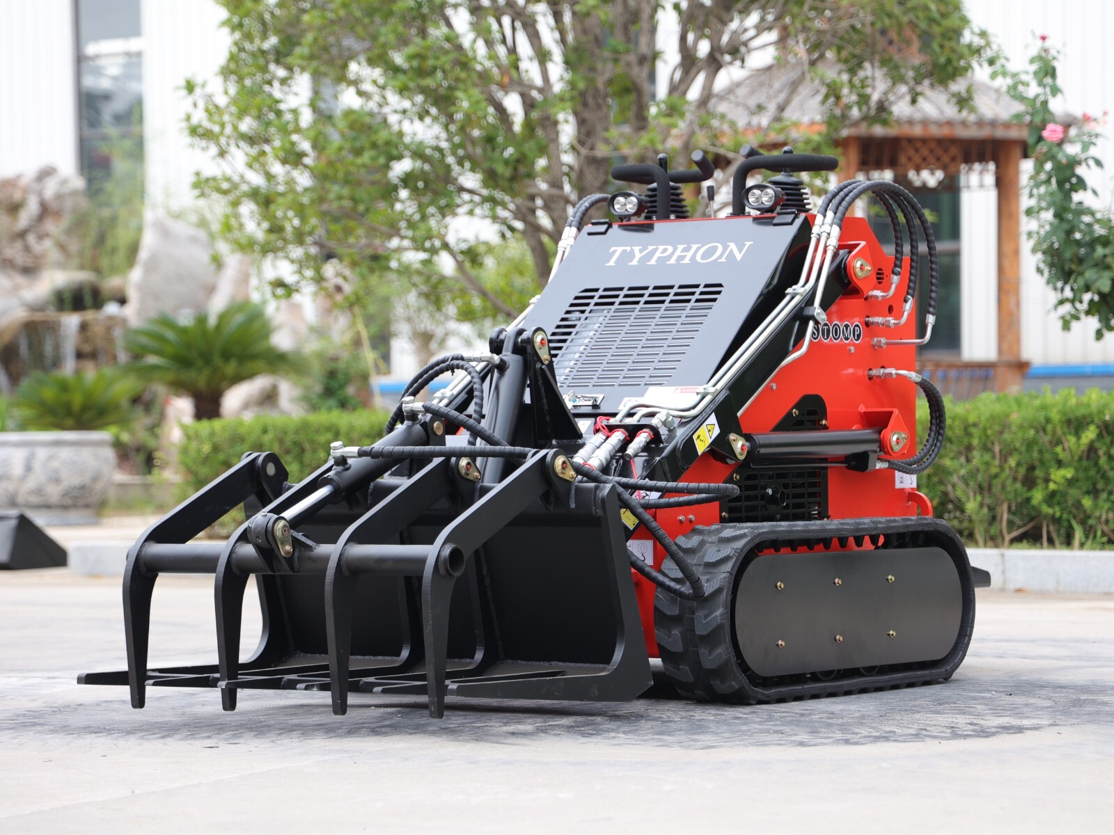 Grapple Grabber mini skid steer loader attachments for TYPHON STOMP skidsteer