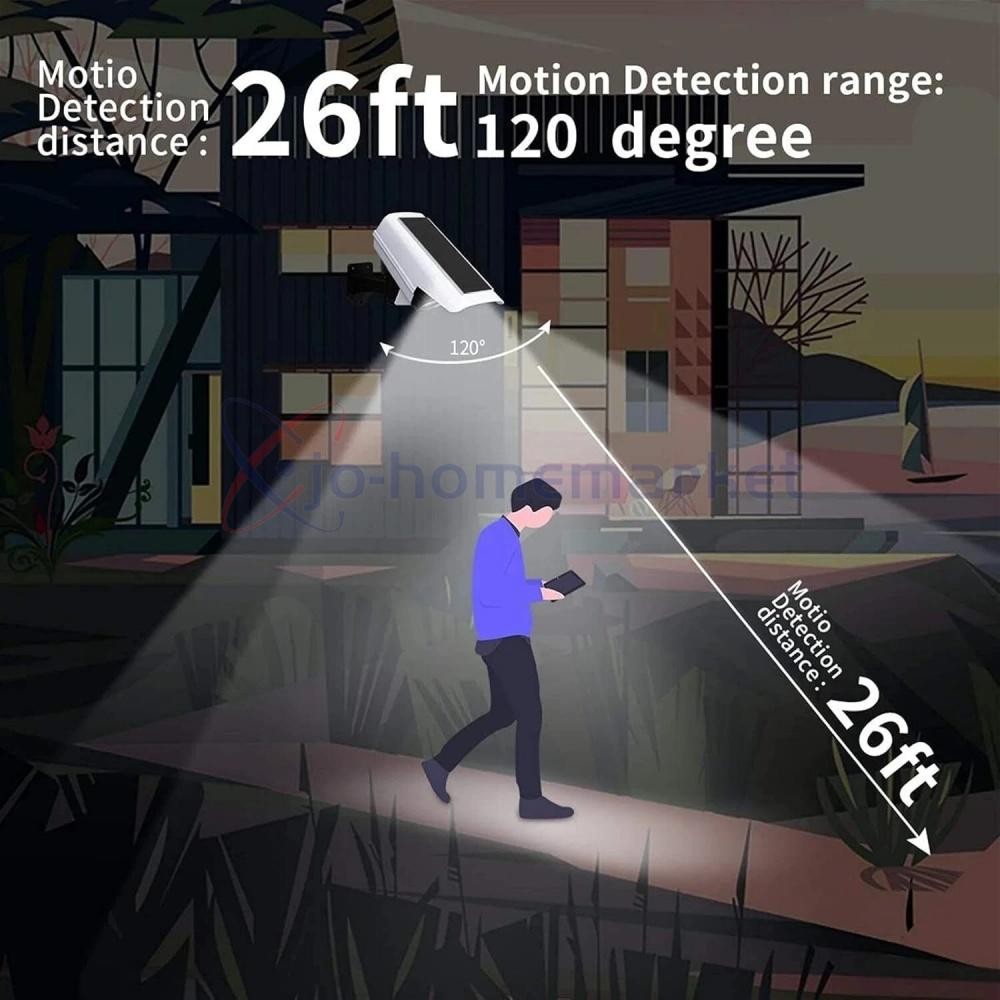2PC Solar Motion Sensor Lights Outdoor Wireless 77 LED Flood Security Spotlights