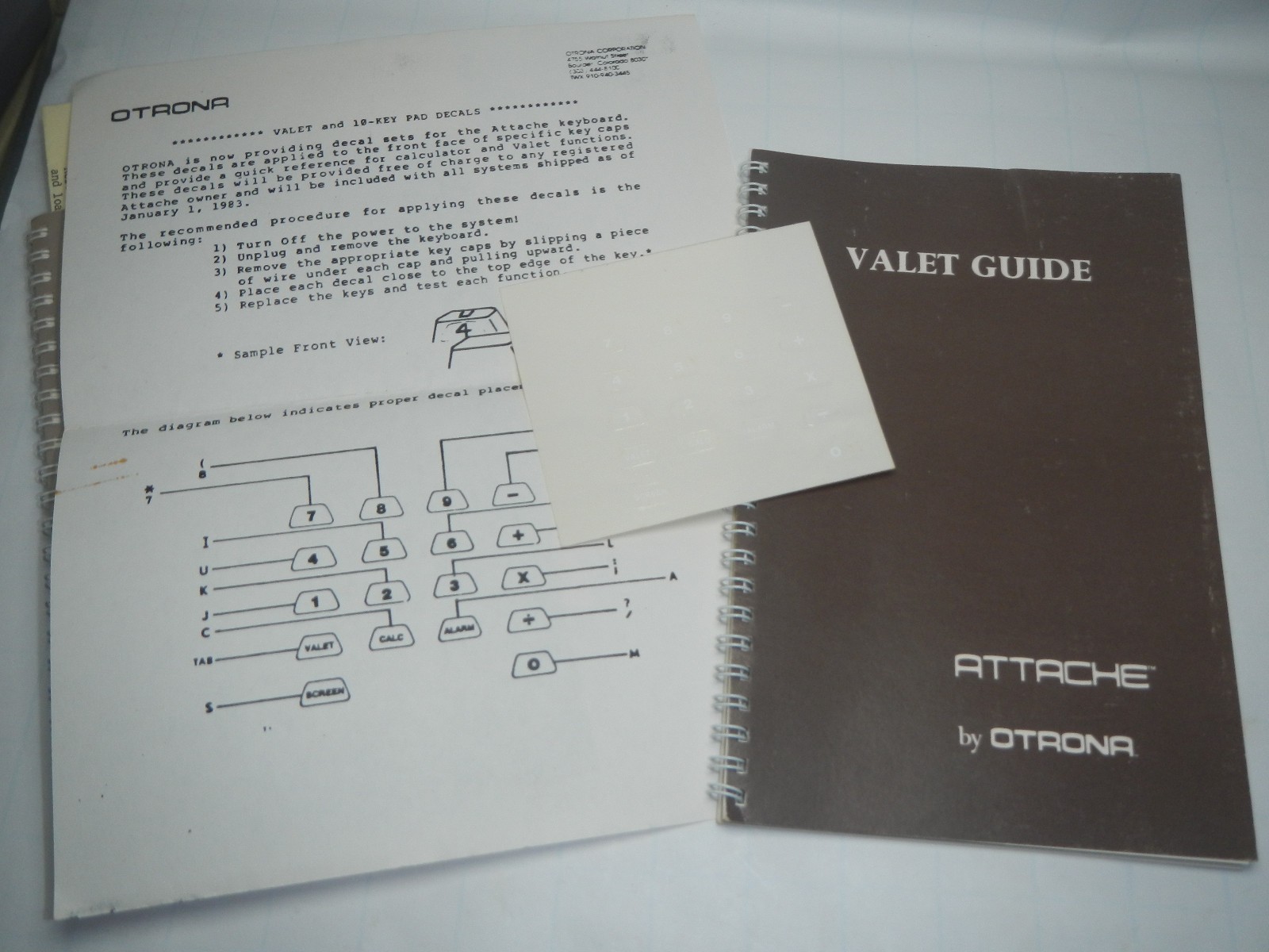 Otrona Attache Users Operator's Guides Manuals BASIC-80 Valet Wordstar Charton