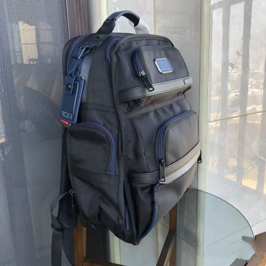 TUMI ALPHA 3 Brief Pack Backpack Blue Nylon Business Travel Sports Bag 2603578D3