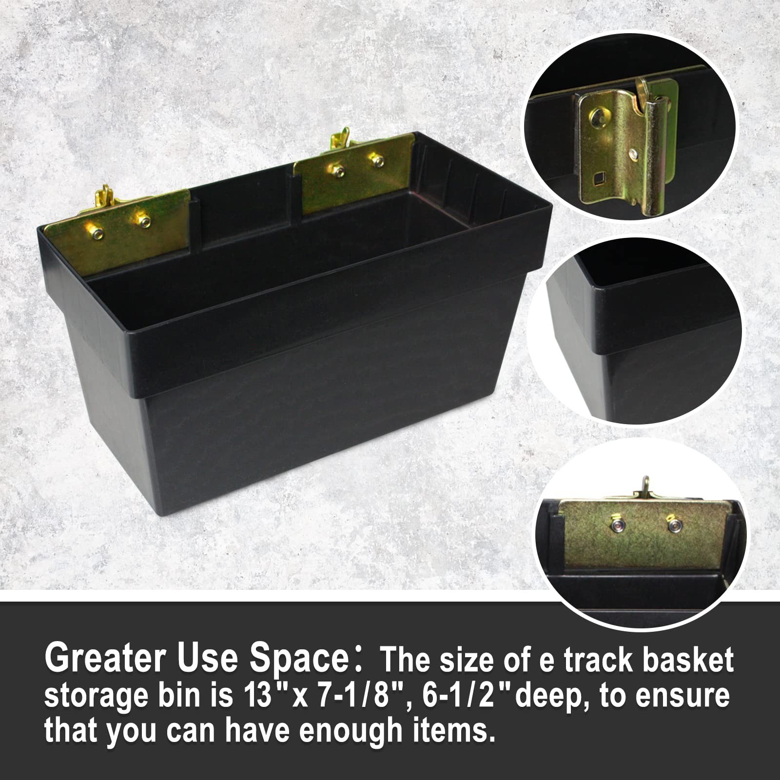 ENJ 2 Pack E-Track Basket Storage Bin, E Track Box for E-Track Systems, E Tra...