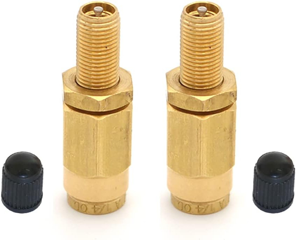 1/4 inch Air Inflation Schrader Valve with Push to Connect for 1/4" OD Air Line