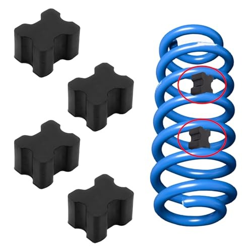 4PCS Rubber Coil Spring Spacers, Heavy Duty Coil Over Suspension Lift Black
