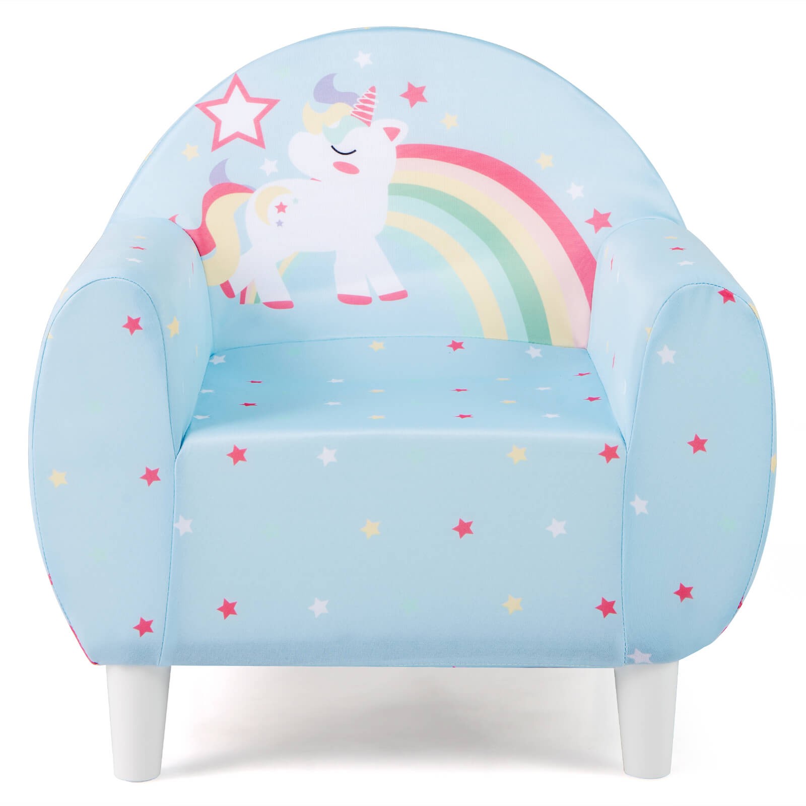 Kids Sofa w/Breathable Spandex Fabric High-density Sponge Filling for Boys Girls