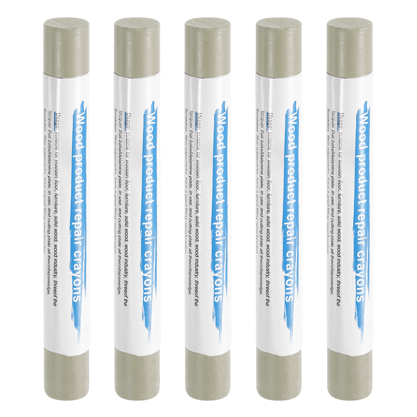 5pcs Wood Filler Sticks Wax Sticks for Scratches Wooden Holes, Khaki
