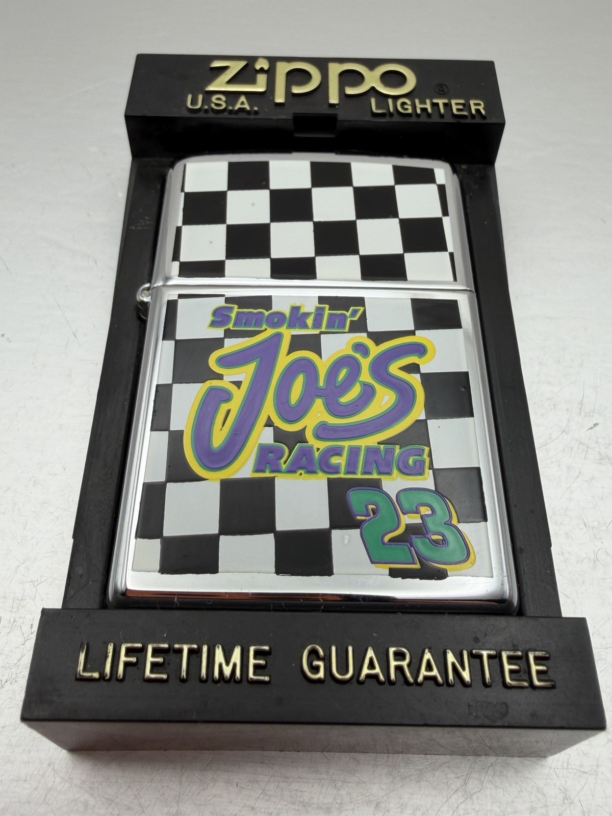 Vintage 1997 Camel Smokin Joe’s Racing HP Chrome Zippo Lighter NEW B60