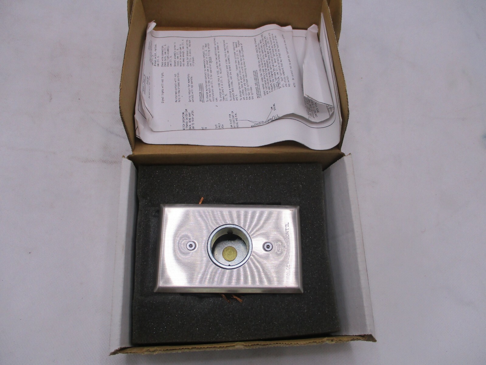 NEW FOLGER ADAM MODEL 1100 TIME DELAY CYLINDER KEY SECURITY SWITCH